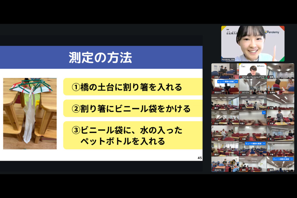 四谷学院高等学校で実施している週次オンラインSTEAM授業の様子